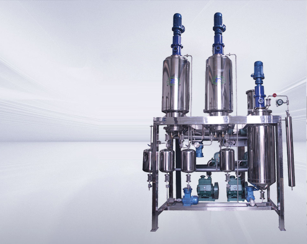 Large molecular distillation unit
