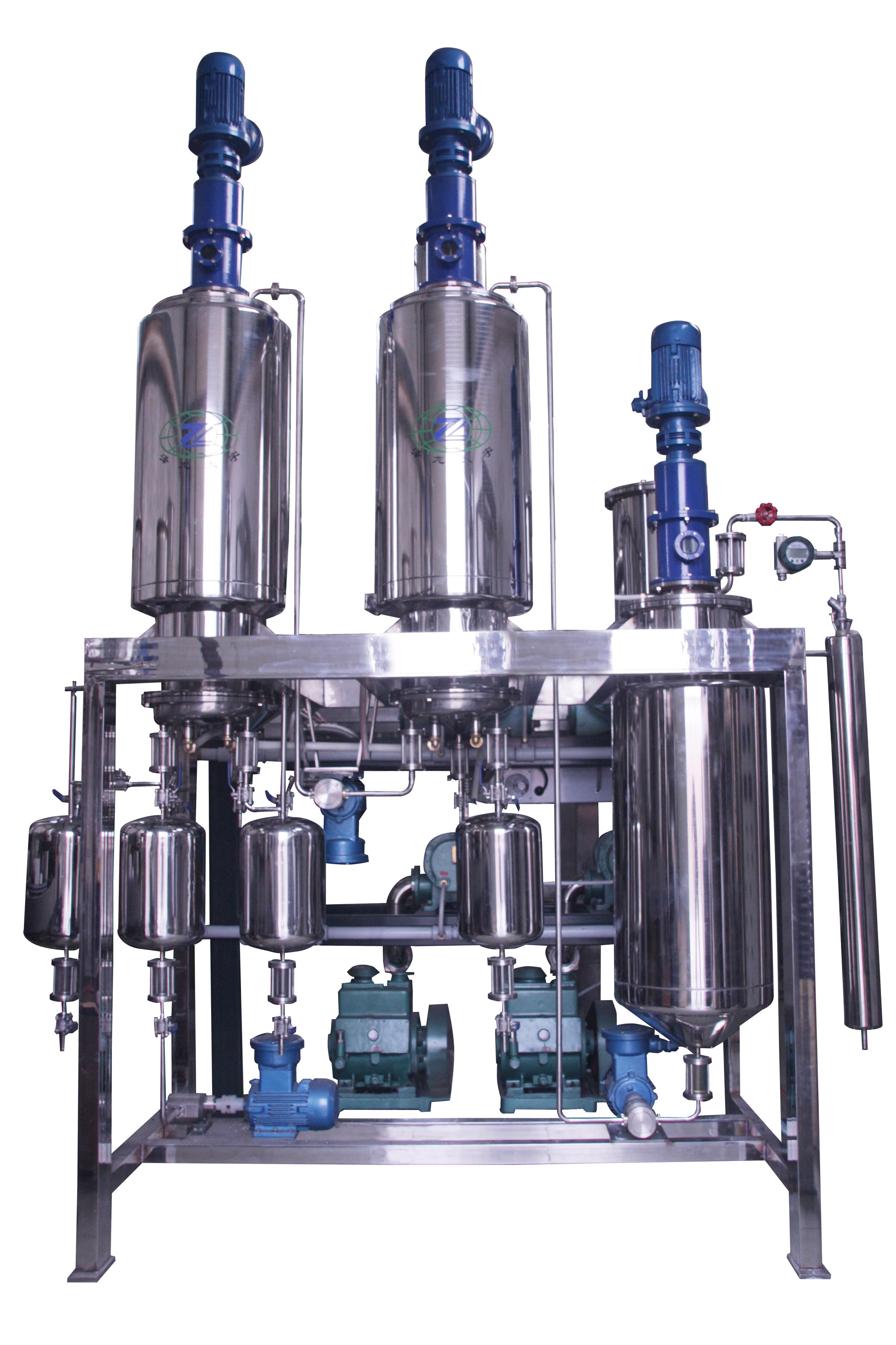 Large molecular distillation unit