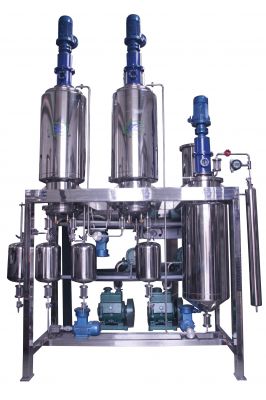 Large molecular distillation unit